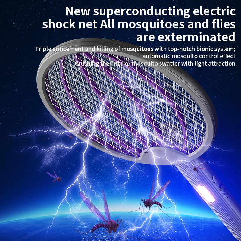 Close-Up of 3000V Instant Mosquito Zap | ZEEPHO Electric Swatter Safety Grid