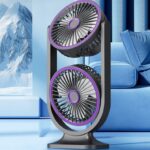 Dual Fan Heads Tilt 90 Degrees for Custom Airflow