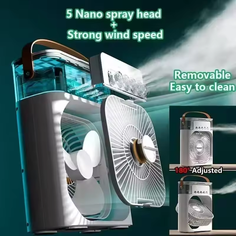 3-speed wind and mist settings of humidifier fan