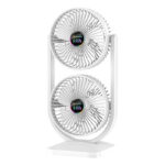 Dual Head Desktop Fan with Two Adjustable Fans – Front View