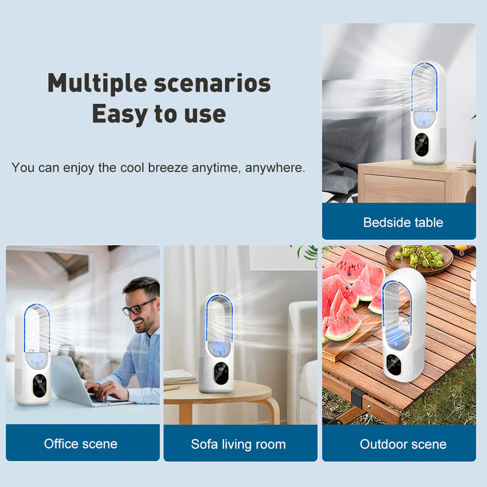 Mini humidifier fan used in office and bedroom settings
