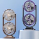 Compact Dual Fan for Home, Dorm, Travel, and Office