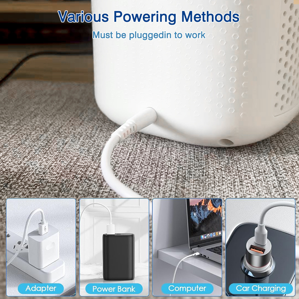 USB-powered mist fan with compact design