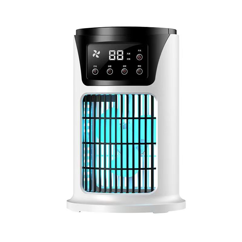 Portable USB cooling fan with open top water tank