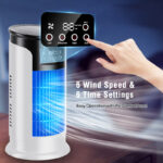Portable USB cooling fan with open top water tank