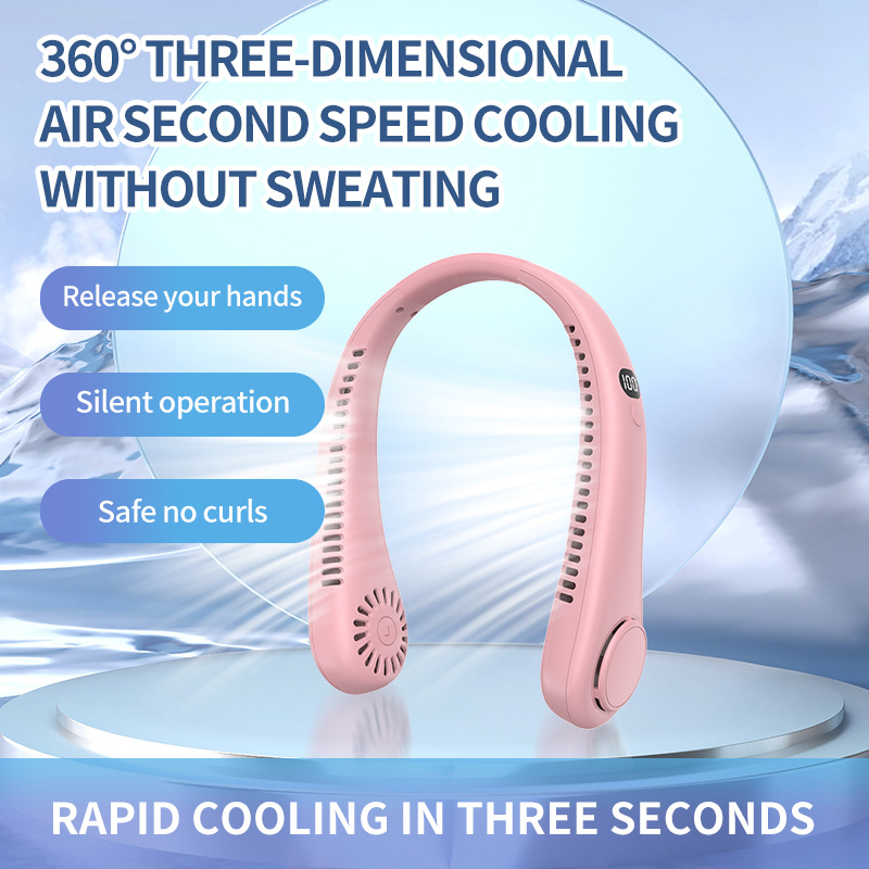 360-degree cooling airflow from bladeless wearable fan
