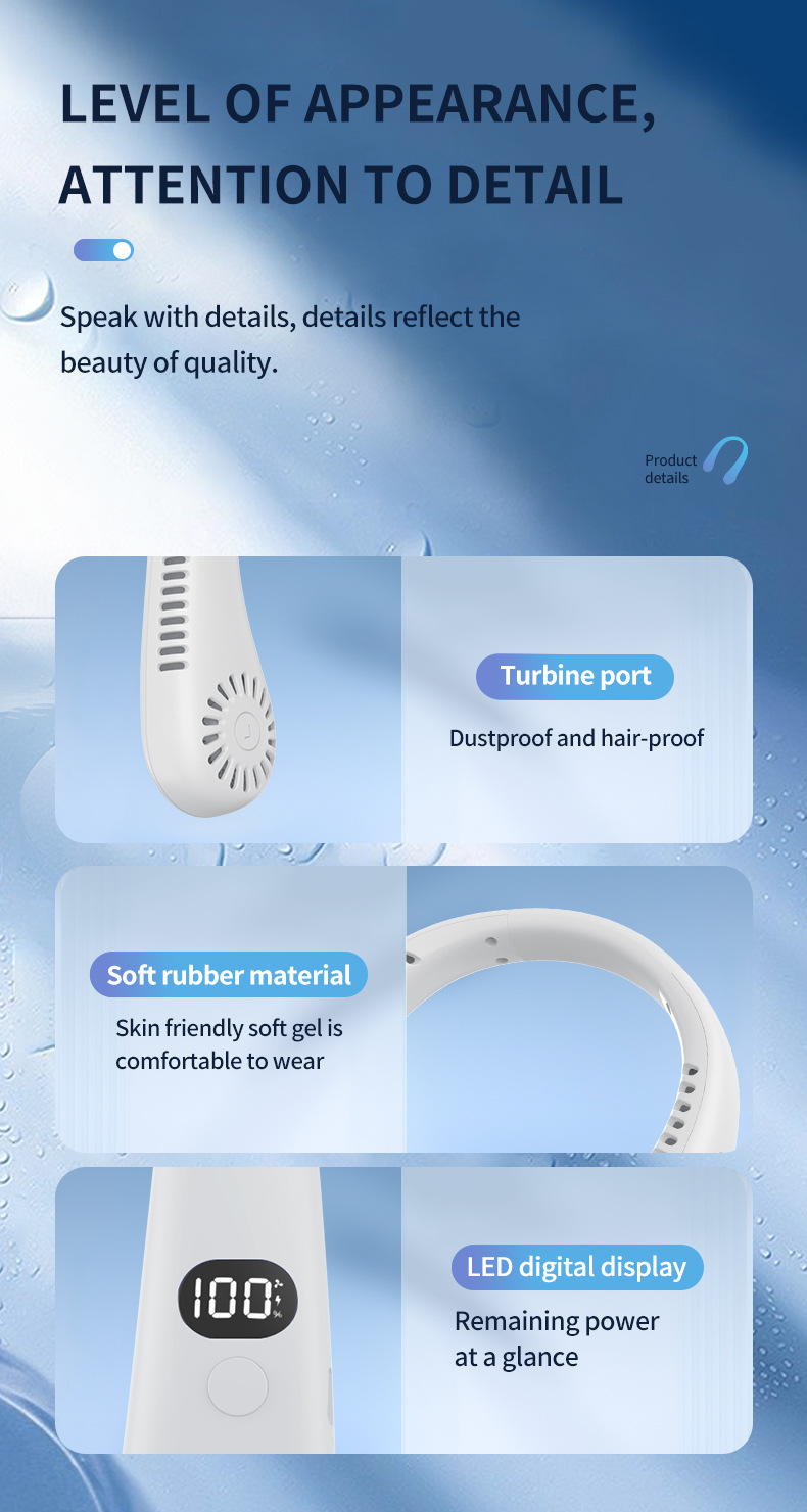 Flexible PET silicone neckband for comfortable fit on all neck sizes