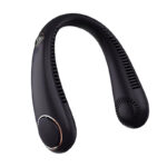Wearable bladeless neck fan with ergonomic design and 360-degree cooling