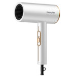 High-speed hair dryer available in grey and green colors