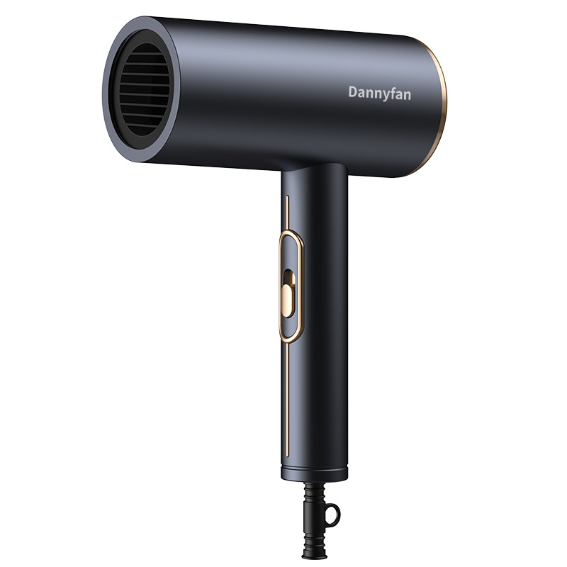 High-speed hair dryer front view in grey color
