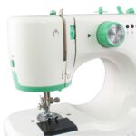 Mini sewing machine with built-in LED light and storage drawer