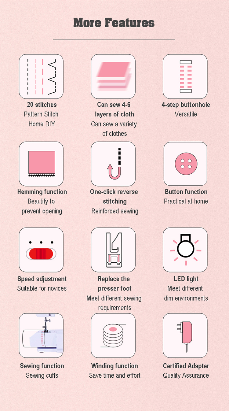 FHSM-618 Sewing Machine in Secure Retail Packaging, Ready for Bulk Shipping and Distribution