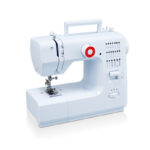 Close-up of FHSM-618 Sewing Machine Showing LED Light and Automatic Bobbin Winder